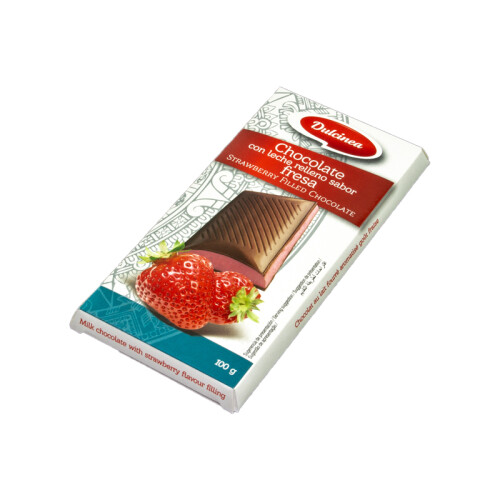 Chocolat au lait fourré saveur fraise